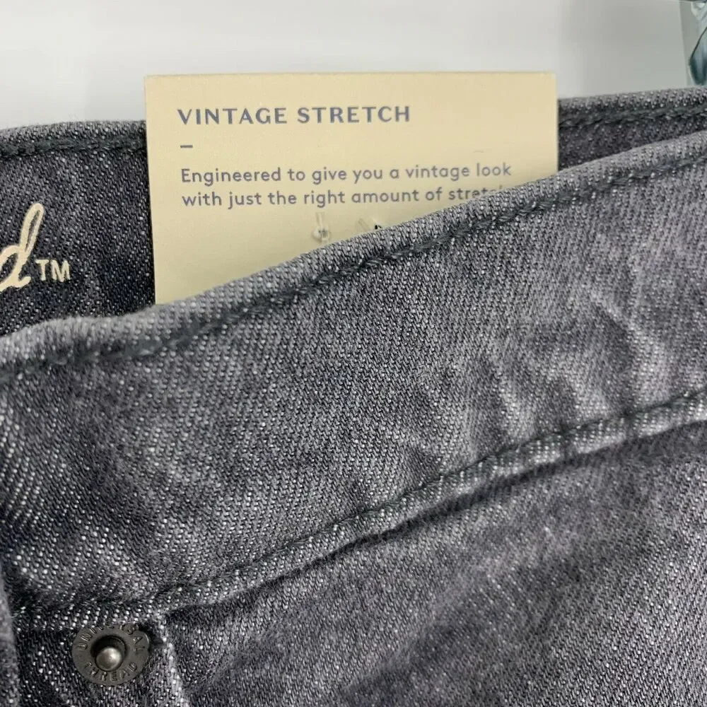 Universal Thread Size‎ 10 High-Rise Vintage Straight Cropped Jeans Charcoal Wash